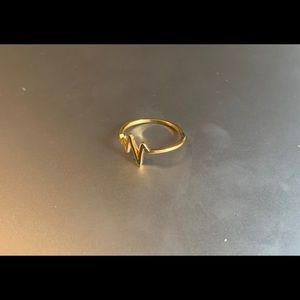 .925 sterling silver 18kt yellow gold plated ring